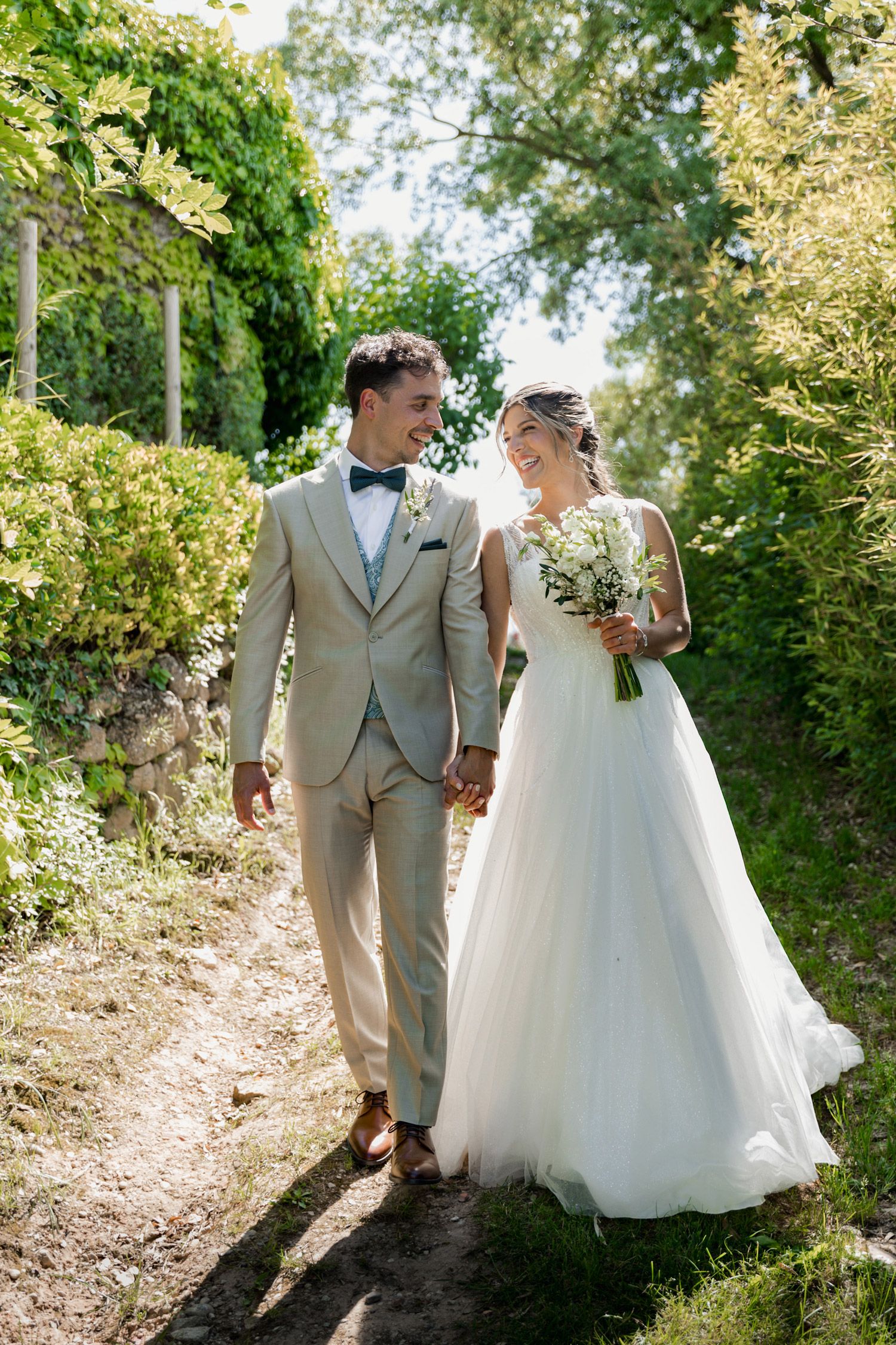 Momento de boda en exterior